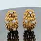 David Webb Signed 18K Gold Platinum Diamond Hoop Clip Earrings 18.68g