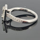 14K White Gold Emerald Cut Diamond Ring 0.72ct VS2 J, Halo Diamonds 0.34ctw by Devine & Co — detail view