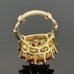 14K Yellow Gold Marquise Ruby & Diamond Cluster Ring – 8.45g – Adjustable 4.5–7 by Devine & Co — side view