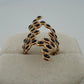 LITO DNA Ring 18K Gold Black Rose Cut Diamond Ring Approx 1.50CT Size 5.5