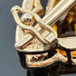 16.76ct Pear Citrine & Diamond Slide Pendant 14K Yellow Gold Estate