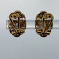Vintage Diamond Clip Earrings 14K Yellow Gold 0.60CTW VS F-H Filigree Estate