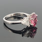 Platinum Natural Padparadscha Sapphire Trillion Diamond Ring 2.16ct .70ctw AIGS by Devine & Co — side view