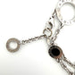 Bvlgari Bulgari 18K White Gold Onyx Circle Motif Necklace 19" 33g