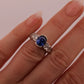 Natural Oval Sapphire Diamond Ring 18K Gold 2.75ctw Sapphire 1.00ctw Dia Sz 5 by Devine & Co — detail view