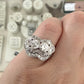 Antique Palladium Diamond Bridal Set OEC Transitional Cut Ring Size 8 1.90CTW
