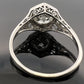 Antique Platinum 1.80ct Old European Cut Diamond Ring Art Deco Size 8