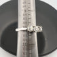 14K White Gold 3 Old European Cut Natural Diamond Ring Arthritic Shank Estate
