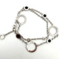 Bvlgari Bulgari 18K White Gold Onyx Circle Motif Necklace 19" 33g