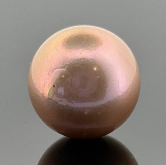 Certified 18.7mm Loose Intense Lilac Freshwater Cultured Pearl Undrilled Superior, main view