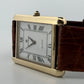 Cyma Swiss Quartz Tank Style Watch 14K Yellow Gold Case Vintage 1990's, side detail