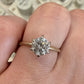 14K Gold Natural 1.27CT Round Brilliant Diamond Solitaire Ring I2, G-H Size 7.25