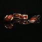 Vintage 14K Yellow Gold Red Enamel Butterfly Motif Ring Slipper Pendant Earrings