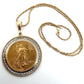 1909 $20 Liberty Gold Coin Diamond Bezel Pendant 14K Gold Necklace 54.62g