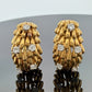 David Webb Signed 18K Gold Platinum Diamond Hoop Clip Earrings 18.68g