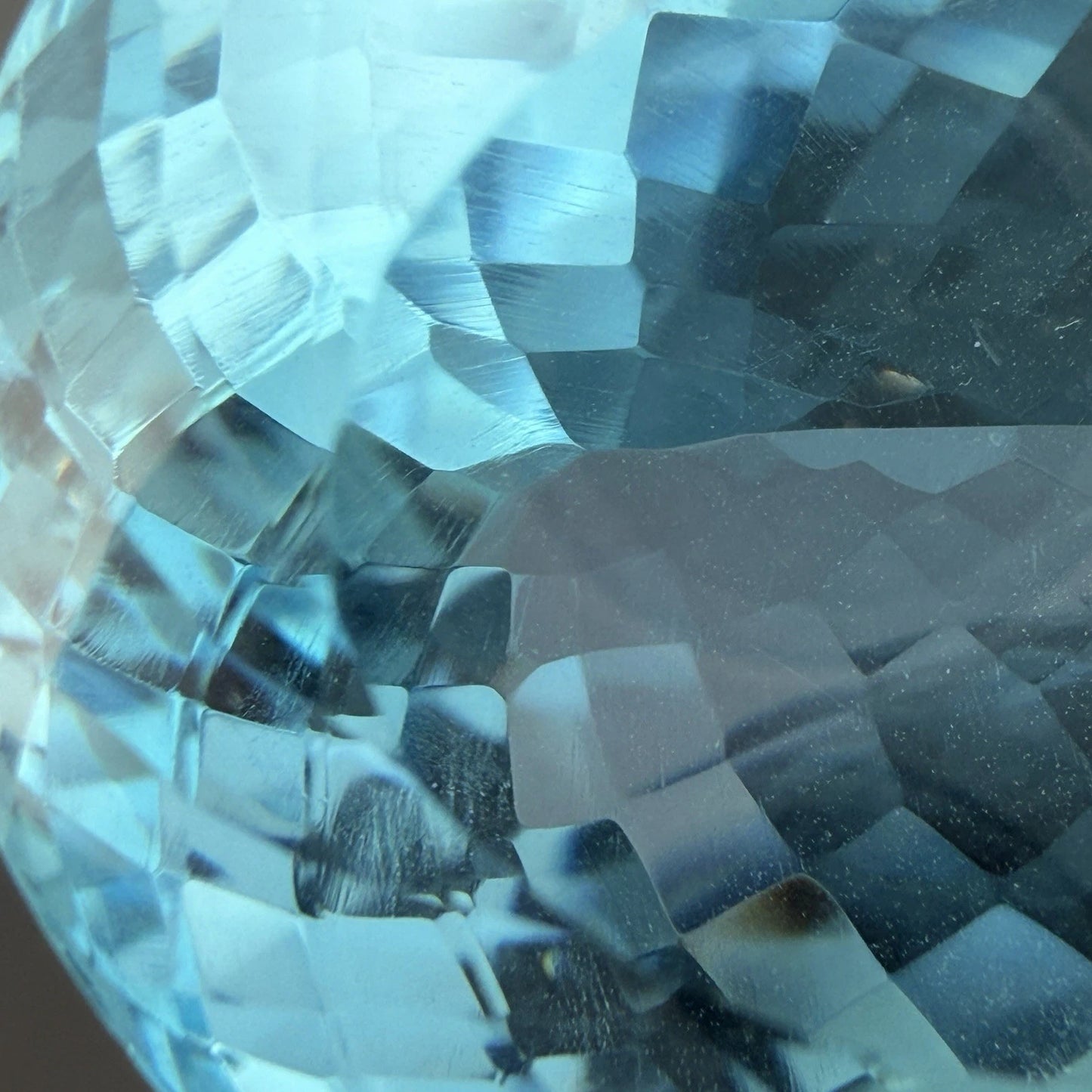 224 CT Loose Swiss Blue Topaz Oval Faceted Brilliant Checkerboard Cut Gemstone