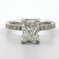 Platinum Solitaire Diamond Engagement Ring Natural Radiant 2.50ct F/VS2 GIA Sz 7 by Devine & Co — detail view