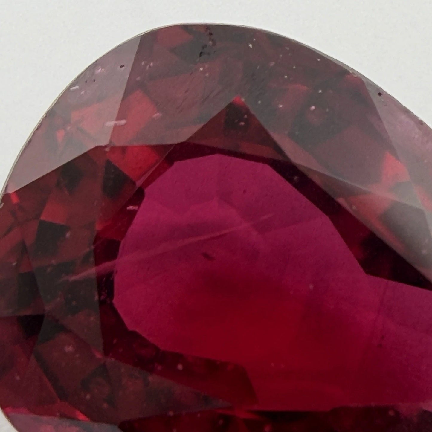 Natural Heated Loose Madagascar Red Ruby 2.26ct GIA Pear Shape, alternate detail