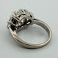 Natural 1.55ct GIA Elongated Oval Diamond Three-Stone Ring 14KW G SI1 Half Moon