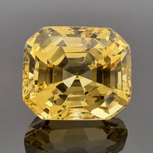 Important Natural Loose Unheated Sri Lanka Yellow Sapphire 16.25ct GIA Octagonal