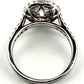 14K White Gold Round Natural Diamond Halo Engagement Ring 1.50 Carat F, SI1 GIA