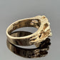 Vintage 14K Yellow Gold Nugget Style Round Diamond Ring 0.50CT Size 8 7.59g