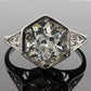 Antique Platinum 1.80ct Old European Cut Diamond Ring Art Deco Size 8