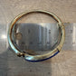 Vintage 14K Yellow Gold Lapis Lazuli Diamond Bypass Bangle Bracelet 24.33g