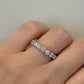 18K White Gold Diamond Eternity Trellis Band Round Brilliant 3.39ctw G-H-I SI by Devine & Co — close-up