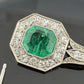 Colombian Emerald and Diamond Platinum Drop Earrings GIA Jewelry Report Certified, gallery detail