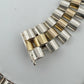Sterling Silver Yellow Plated Watch Band Link Necklace 12mm Wide 17.5 Inches