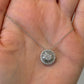 Graziela 18K White Gold Diamond Round Pizza Pendant Natural Diamonds 16" 0.75CTW by Devine & Co — close-up