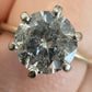 14K Gold Natural 1.27CT Round Brilliant Diamond Solitaire Ring I2, G-H Size 7.25