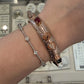 Mawi London Multicolor Crystal & Spike Embedded Cuff Magnetic Bracelet 73g