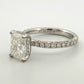 Platinum Solitaire Diamond Engagement Ring Natural Radiant 2.50ct F/VS2 GIA Sz 7 by Devine & Co — close-up