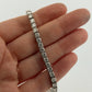 14K White Gold Natural Round Diamond Tennis Bracelet 9.80 ctw 7" G-H VS-SI by Devine & Co — band detail