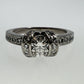 Authentic Tiffany & Co. Platinum Diamond Ribbon Ring 0.41ct F VS1 Size 3.5
