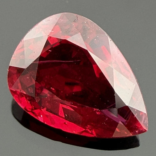 Natural Heated Loose Madagascar Red Ruby 2.26ct GIA Pear Shape, main view