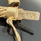 14K Yellow Gold Natural Diamond Bezel Necklace Woven Mesh Chain 18"