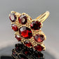 Vintage 14K Gold Garnet Cluster Ring Fishtail Setting Size 5 Estate 7.50g