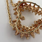 Vintage 14K Yellow Gold Diamond Open Heart Slide Pendant Necklace VS 1CTW 16"