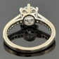 14K White Gold Engagement Ring GIA .96ct Round Natural Diamond SI1 I Size 4.75 by Devine & Co — setting detail