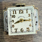 Vintage 14K Yellow Gold Wide Link Bracelet Schiaparelli Hamilton Hidden Watch