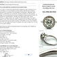14K White Gold Round Natural Diamond Halo Engagement Ring 1.50 Carat F, SI1 GIA