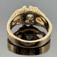 Vintage 14K Yellow Gold Nugget Style Round Diamond Ring 0.50CT Size 8 7.59g