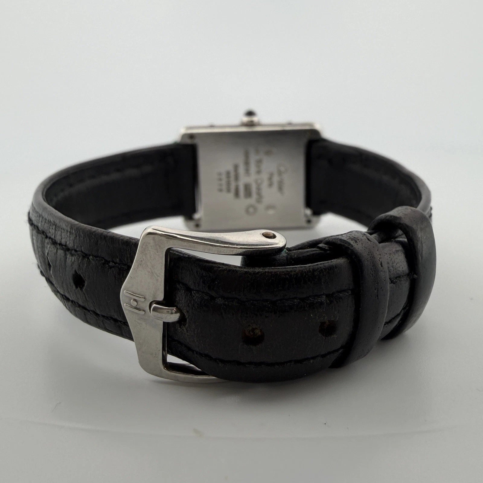 Cartier Must Tank Vermeil Quartz Watch Sterling Silver Large Model Vintage 1990s, strap detail