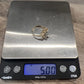 14K Yellow Gold 1.15ct Old European Cut Diamond Flower Ring H I2 Estate Sz 7.5