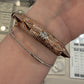 Mawi London Multicolor Crystal & Spike Embedded Cuff Magnetic Bracelet 73g