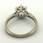 14K White Gold Engagement Ring GIA .96ct Round Natural Diamond SI1 I Size 4.75 by Devine & Co — stone detail