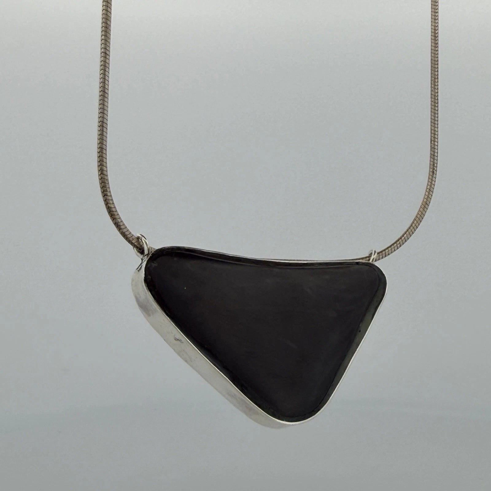 Australian Boulder Opal Pendant Necklace Sterling Silver Custom Bezel 20” Chain, stone detail